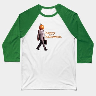 Dwight Halloween Pumpkin Baseball T-Shirt